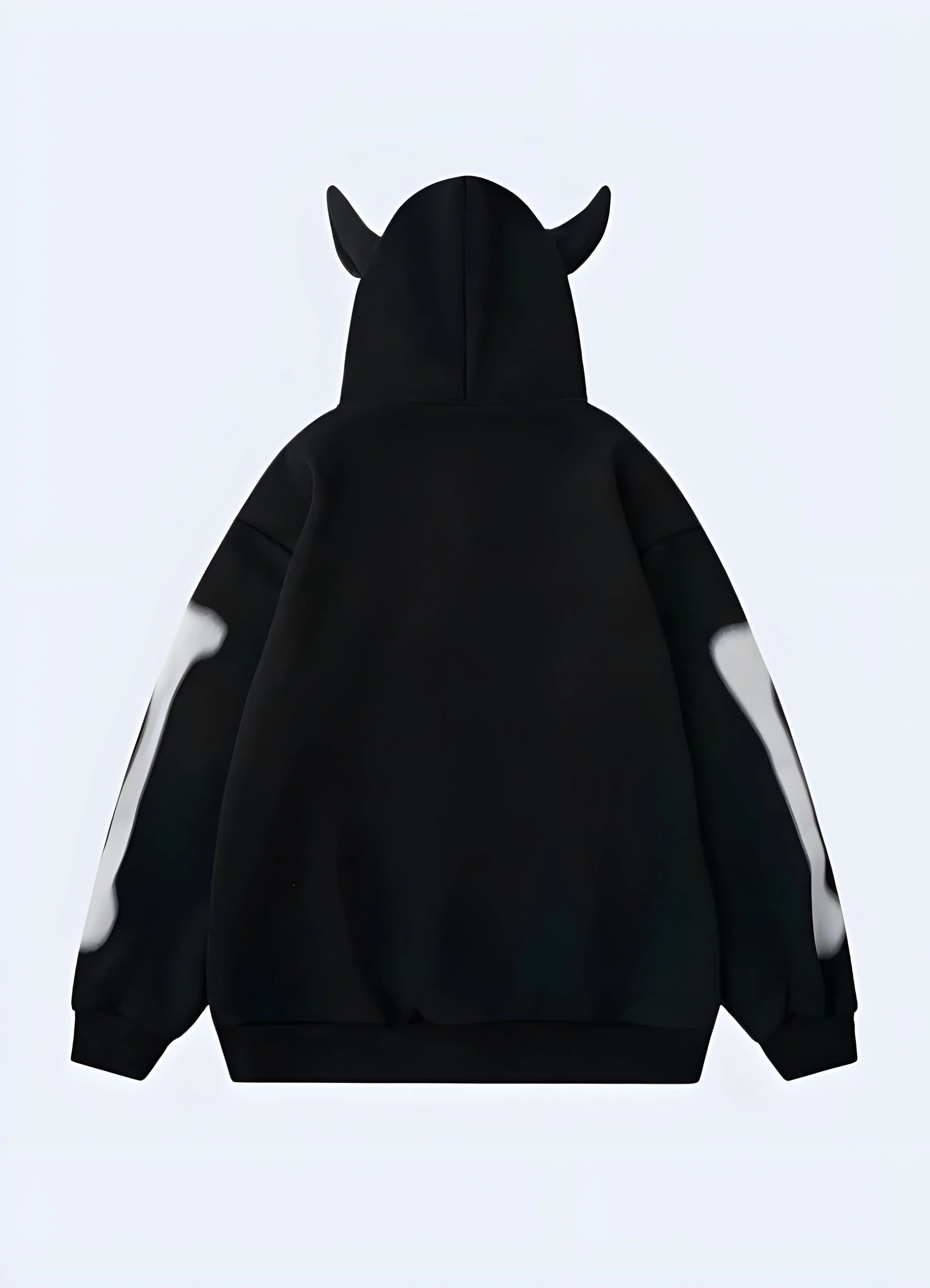 Black Hoodie With Horns - Image 2