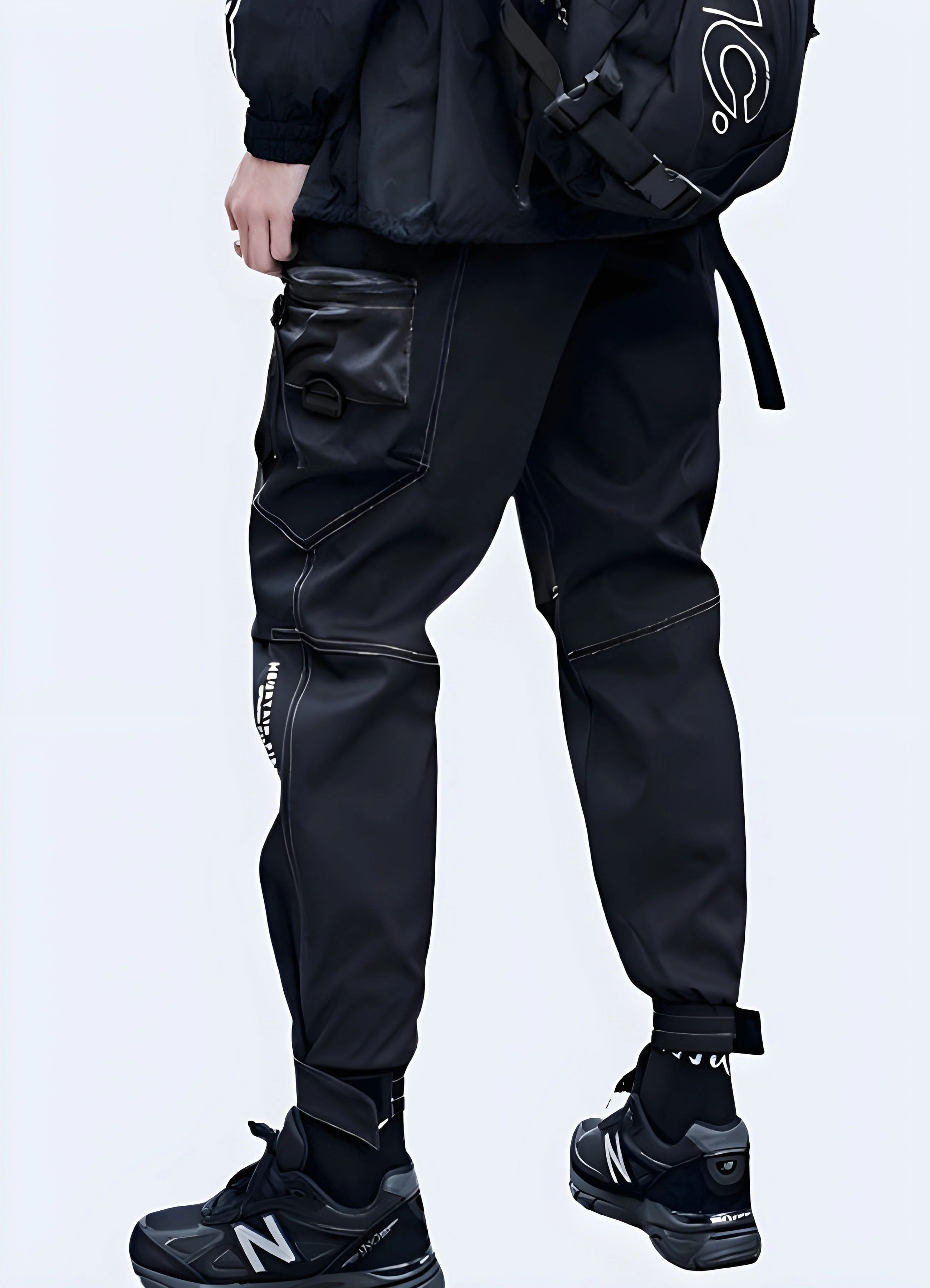 Black Skinny Cargo Pants - Image 4
