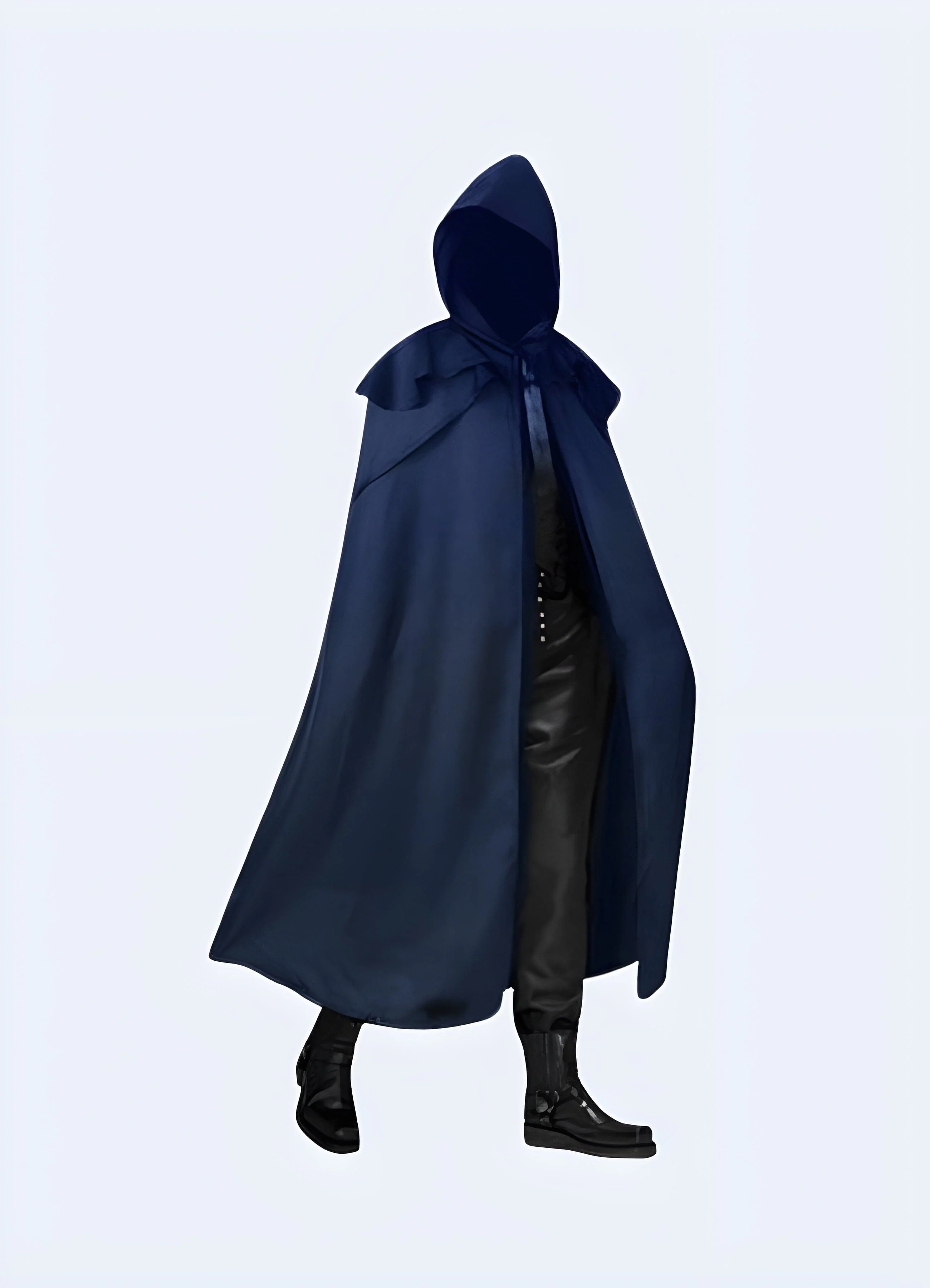 Dark Futuristic Hooded Cloak - Image 4