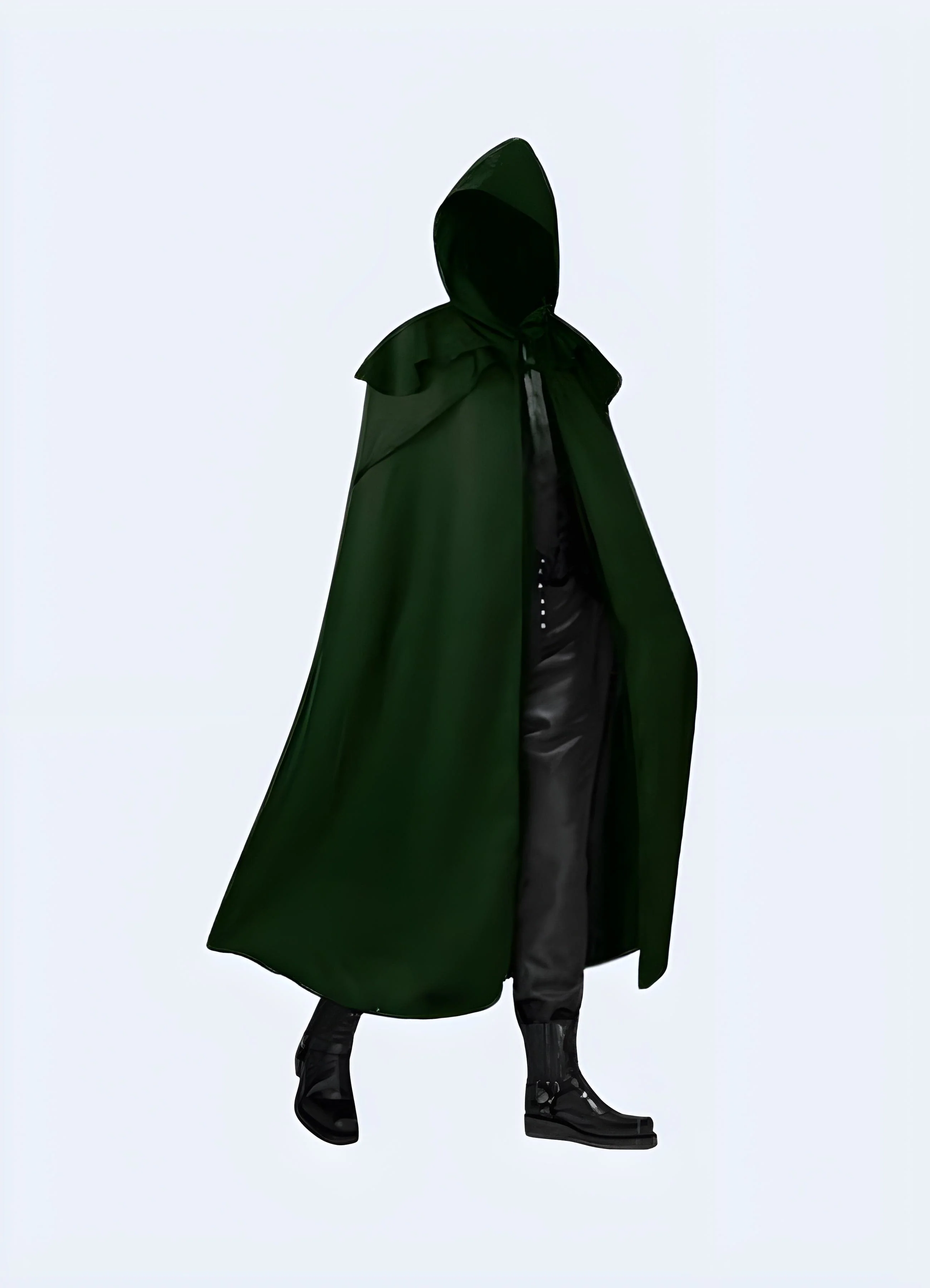 Dark Futuristic Hooded Cloak - Image 6