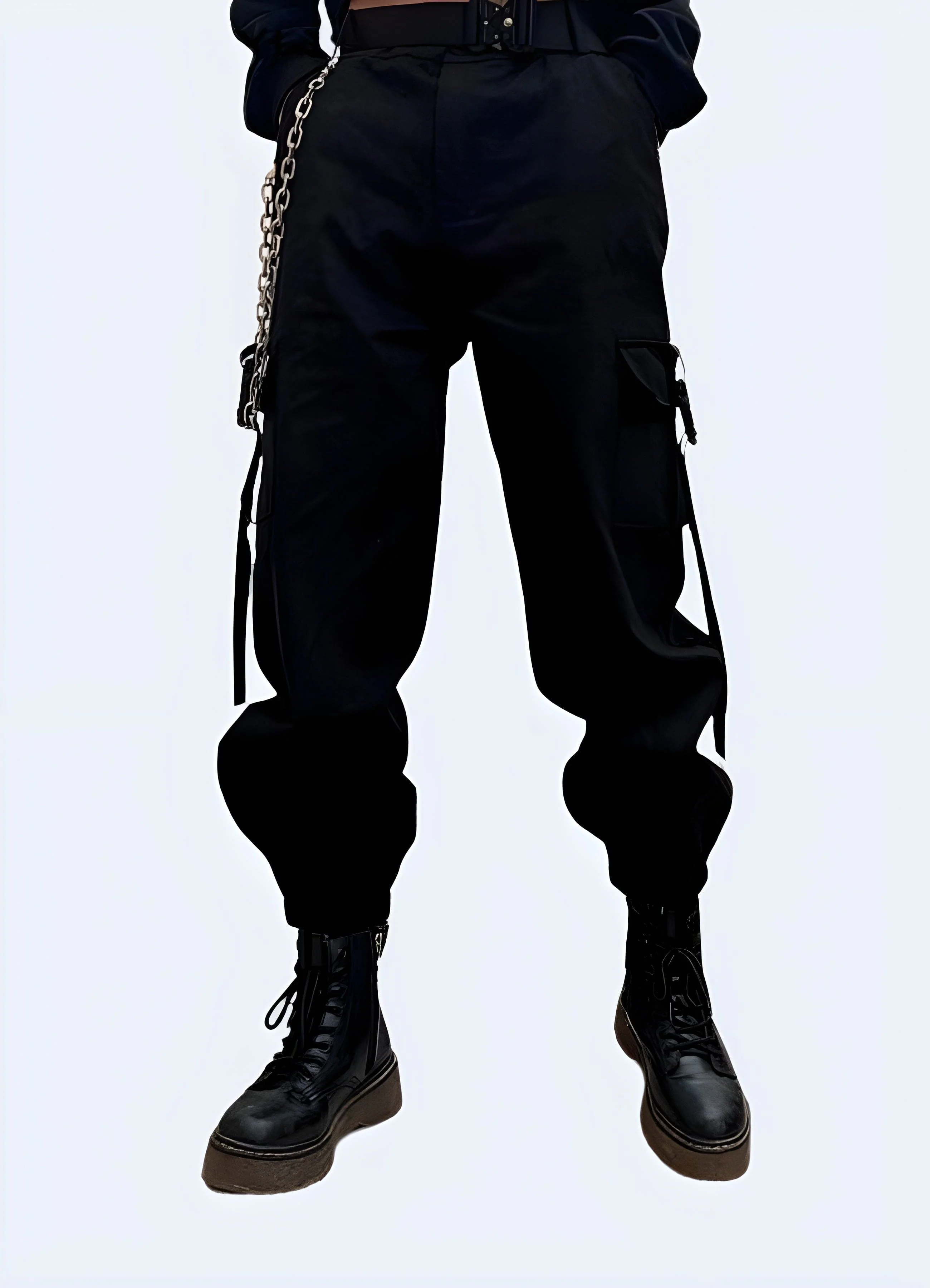 Techwear Women's Black Tactical Pants - Image 2
